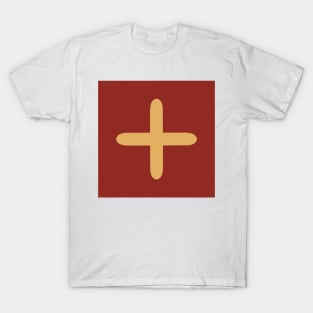 Plus in burgundy and buttery mustard T-Shirt